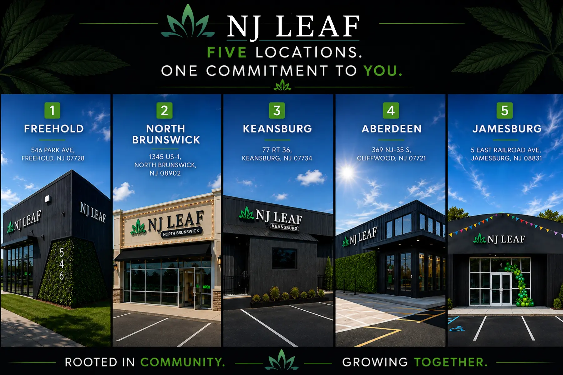 NJ Leaf Five Locations